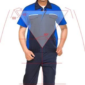 Uniformes mecânicos elegantes, camisetas e calças técnicas para trabalho