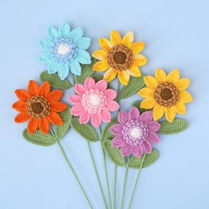 Flor decorativa de girasol artificial, adorno de flor artificial para decoración del hogar, accesorio para fotos, pequeño regalo para profesores en el Día del Maestro - Product Image 1