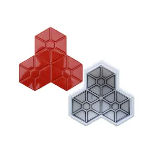 Hexagon Maple Leaf Paving Moulds for Garden pavers Lawn Stepping Stones paving mould