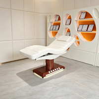 Table de massage électrique chauffante de luxe à commande monoposte pour spa et salon, idéale pour esthéticiennes, soins du visage et extensions de cils