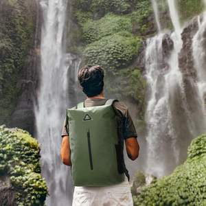 Free sample Oxford <b>Waterproof</b> Polyester <b>Roll</b>-<b>Top</b> Computer <b>Backpack</b> with Customized Large Capacity USB Zipper for Business School - Product Image 5