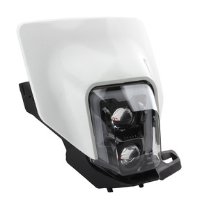 Phare de moto Zuqing HL120 LED blanc à double lentille convexe circulaire pour moto tout-terrain - Product Image 2