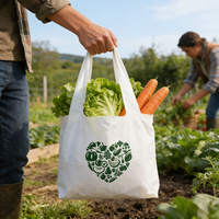 Sacs en plastique biodégradables PE personnalisés de haute qualité avec soufflets latéraux, impression en héliogravure, logos personnalisables pour les boîtes de courses de supermarché