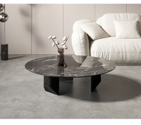 Table basse circulaire moderne en métal durable, finition dorée, plateau en marbre, design pliable, meubles écologiques pour salon intérieur
