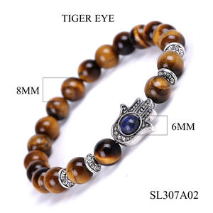 Bestone élastique <span class=keywords><strong>amitié</strong></span> bracelet meilleur naturel <span class=keywords><strong>Lapis</strong></span> <span class=keywords><strong>Lazuli</strong></span> oeil <span class=keywords><strong>de</strong></span> tigre breloque <span class=keywords><strong>pierre</strong></span> précieuse perle pour les occasions d'anniversaire - Product Image 6