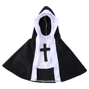 Disfraz de Halloween para Mascotas, Estilo Monja, Sudadera Gótica, Divertido Disfraz de Cosplay para Gatos y Perros, Accesorios para Fotos - Product Image 5