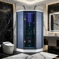 Cabine de douche vapeur moderne préfabriquée en acrylique avec cadre en alliage d'aluminium, design écologique