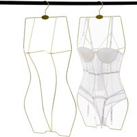 Cintres de présentation portables modernes en fil d'acier pour maillots de bain et lingerie, couleur personnalisée, avec forme corporelle 3D