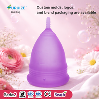 Coupe menstruelle Furuize OEM, 100% silicone de qualité médicale, coupe menstruelle réutilisable, produit d'hygiène féminine