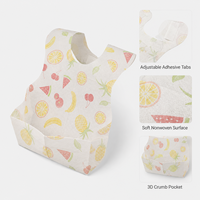 MOMSBIB Lot de 20 bavoirs pour enfants en tissu non tissé, sans BPA, imperméables, anti-déversement et anti-salissures, pour l'alimentation, 13-36 mois