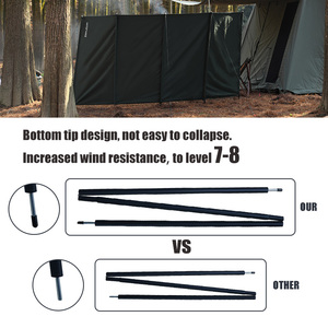 HOMFUL Customized Foldable Waterproof Canvas <strong>Beach</strong> Wind Screen Fence Windscreen <strong>Windbreaker</strong> - Product Image 4