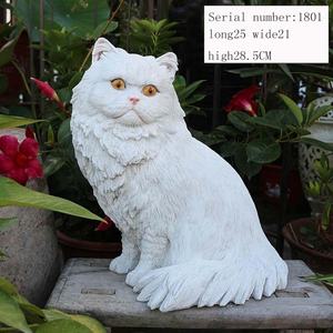 맞춤형 3D 페르시아 고양이 동상 홈 장식 수지 야외 정원 장식 귀여운 잠자는 고양이 인형 Kawaii - Product Image 2