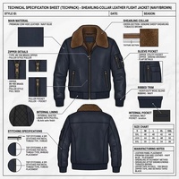 Blouson Aviateur d'Hiver OEM pour Homme – Vente en Gros, Col en Fourrure de Mouton Personnalisé, Poches Zippées, Doublure en Peau de Mouton, Vêtement d'Extérieur en Cuir Véritable