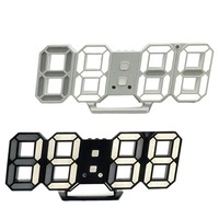 Jam Dinding LED Digital 3D Grosir Modern Jam Alarm Pelajar Fitur Fotosensitif Pintar Kreatif Sederhana Snooze Usb Plastik