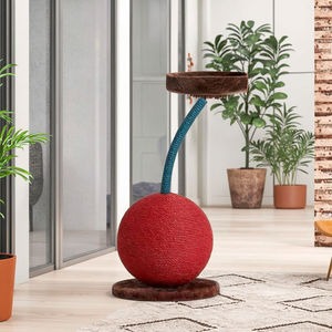 Hot verkopende nieuwe stijl interactieve kersenkat klimrek oranje touw kattenkrabpaal cartoon stijl antislip voor huisdieren katten - Product Image 4