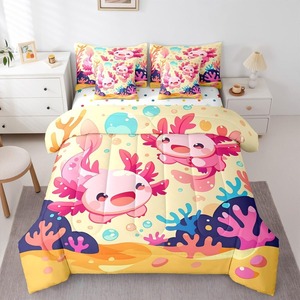 <span class=keywords><strong>Couette</strong></span> en coton et soie confortable Variety Dream Axolotl pour ensemble de couettes transfrontalières, impression numérique personnalisable - Product Image 1