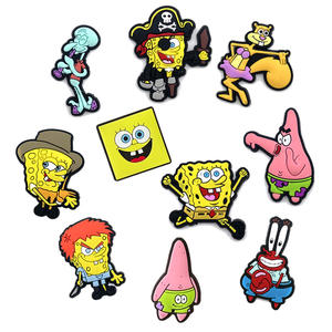 Nuovo arrivo bracciale bambini charm Cartoon decorazione di scarpe fibbie PVC accessori <span class=keywords><strong>Spongebob</strong></span> scarpe Charms per bambini regalo - Product Image 5