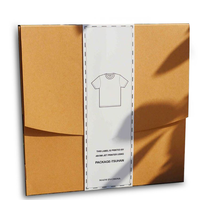 Emballage écologique en papier kraft pour vêtements, boîte pour t-shirt, logo personnalisé, emballage pliable pour vêtements, emballage pour t-shirts