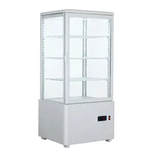 Commerccial vertical 78 litros 4 exibição vidro lateral refrigerador upright para vinho e bebidas refrigerador