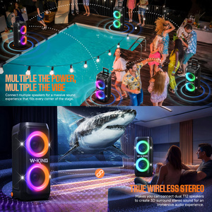 Wholesale W-King T12+ 370W High Power <b>Portable</b> BT Party <b>Speaker</b> With RGB LED Lighting for Theatre Concert Use T12+ - Product Image 6