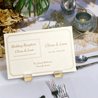Porte-menu personnalisé en acrylique, support de présentation de cartes, pince pour numéro de table, porte-panneau de table pour mariage et banquet