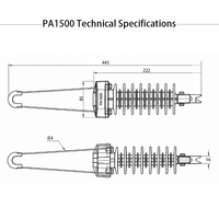 Pince de tension isolée de type cale en alliage d'aluminium galvanisé à chaud pour lignes aériennes de 10 kV et moins.