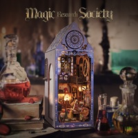 DIY Cottage Magic Research Society – Modèle de support de livre en bois 3D fait main à assembler, jouet de construction pour garçons et filles de plus de 14 ans