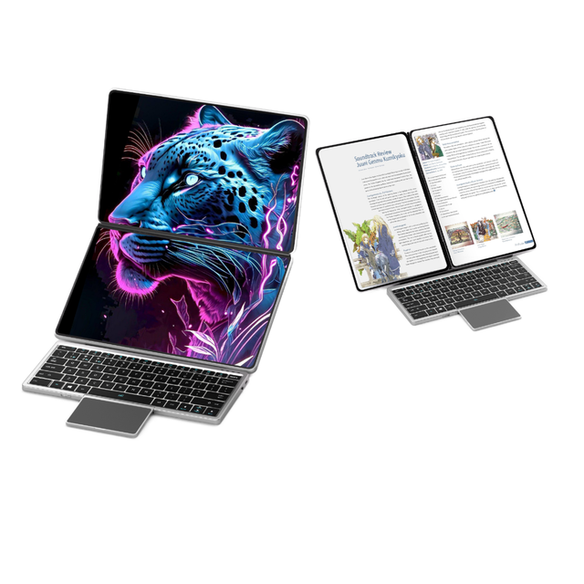 Premium Dual Foldable Laptop Computer Touch Display Notebook PC Intel I7 16GB SSD Windows 11 for Business Creator OEM Factory