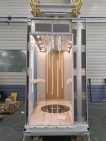 Ascenseur commercial Hitech pour 8 personnes, 450 kg - 630 kg, pour villa, appartement, centre commercial, en acier inoxydable, sans engrenage, à courant alternatif