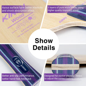 مصنع تنس الطاولة بسعر الجملة لوكي الخشب الخالص بالإضافة إلى مضرب بينغبونغ المهنية شفرة تنس الطاولة الرخيصة - Product Image 5