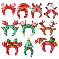 Serre-tête gonflable écologique en aluminium pour Noël, motif Père Noël et bois de renne, pour la Saint-Valentin et Pâques, vente en gros