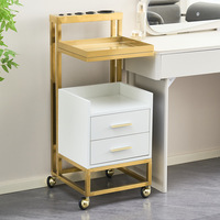Chariot de rangement robuste et moderne pour salon de coiffure, barbier et salle de bain – Équipement professionnel pour salon