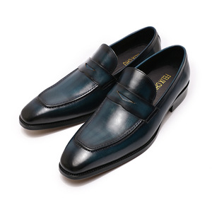 <span class=keywords><strong>Mocasines</strong></span> Penny para <span class=keywords><strong>Hombre</strong></span>, Cuero Genuino, Hechos a Mano, Zapatos Formales de Alta Gama para Negocios, Talla Grande, Cuero Puro - Product Image 1