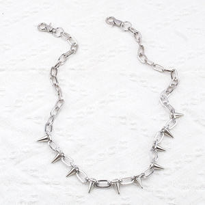 Chunky Metal Waist <b>Chain</b> With Spike Studs Zinc Alloy For Nightclub Fashion Accessory - Product Image 1