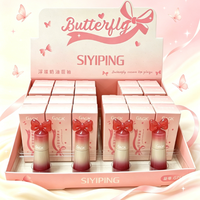 Gloss à lèvres crémeux au design nœud papillon, fini velours doux, non collant, résistant à l'eau, idéal pour le maquillage quotidien des lèvres des filles