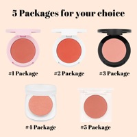 Contenants DIY avec logo personnalisé pour cosmétiques, fard à joues rose, poudre pressée, fini soyeux, végan, palette de fard à joues à marque privée, maquillage