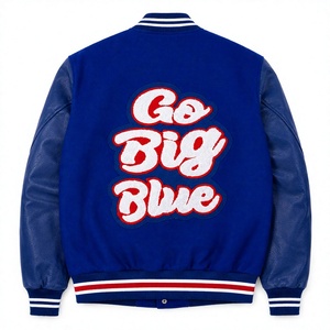 Chaqueta Universitaria Personalizada Estilo HBCU con Bordado Chenille y Mangas de Cuero - Product Image 2