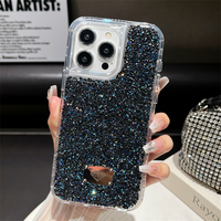Nouvelle arrivée 3 in1 Gradient paillettes mode esthétique antichoc coque de téléphone Tecno spark go 2024 20pro
