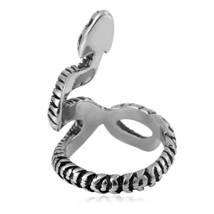 Anillo de Serpiente 3D de Acero Inoxidable yunnique, Joyería Punk con Forma de Animal para Hombre, Regalo para Ocasiones Especiales, Color Acero - Product Image 4
