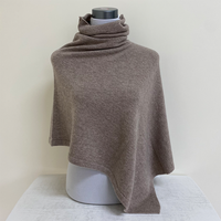Écharpe triangulaire tricotée surdimensionnée Écharpe en cachemire beige Châle Automne et Hiver Femmes Poncho Châle Cape en cachemire