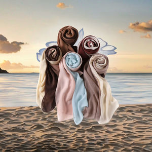 Foulard istantaneo di alta qualità alla moda brasiliano egiziano lungo Design a costine di <span class=keywords><strong>cotone</strong></span> musulmano sciarpa in tela pronta spedizione - Product Image 2