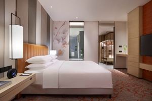 Мебельный гарнитур для спальни Shanghai Hyatt Recency из МДФ/фанеры с шпоном для коммерческого или домашнего использования - Product Image 2