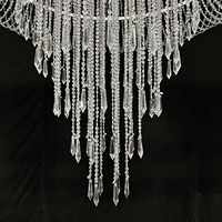Décorations de plafond de mariage, rideaux décoratifs en acrylique perlé de luxe, décoration de scène