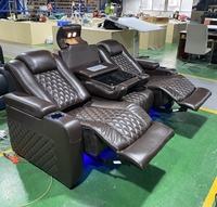 Schlussverkauf funktionelle Heimkino Stühle echtes Leder Theater Sitzmöbel elektrisches Kino Sofa Theater Liegesessel Massagestuhl
