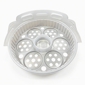 Bandeja Desechable Blanca de Plástico PP en Forma de <span class=keywords><strong>Cesta</strong></span> para Dumplings, Shaomai, Xiaolongbao, Apta para Alimentos, para Llevar, para <span class=keywords><strong>Delicatessen</strong></span> y Pastelería - Product Image 3