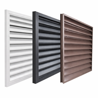 Grille de ventilation murale extérieure en aluminium, résistante aux intempéries, pour l'entrée et la sortie d'air