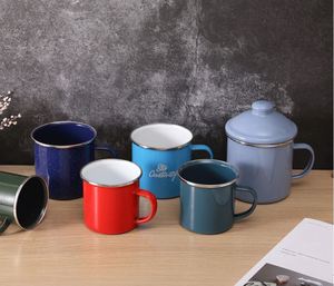Logo Custom Solid Color 350Ml Capacity Water Logo <b>Printed</b> Metal <b>Coffee</b> Milk Drinks Beer Enamel Mug Cup - Product Image 2