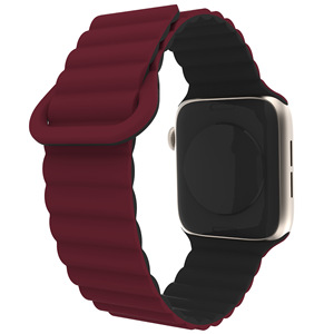 Bracelet en silicone magnétique bicolore pour <span class=keywords><strong>Apple</strong></span> <span class=keywords><strong>Watch</strong></span> Ultra 9/8/<span class=keywords><strong>7</strong></span>/SE, bracelet boucle 38-42 <span class=keywords><strong>mm</strong></span>, noir blanc étoile filante orange bleu vert - Product Image 3