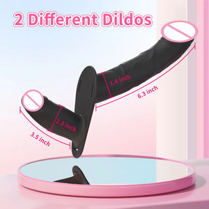 Dubbele Kop Kunstmatige Penis Draagbare Elektrische Strapon Vibrator Voor Lesbische Vibrerende Seksspeeltjes Riem Op Riem Dildo 'S Voor Meisje - Product Image 2