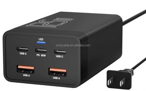 Station de charge multi-ports 125W USB C, station de charge de bureau, prise de voyage mobile pour adaptateur d'alimentation d'ordinateur portable - Product Image 2